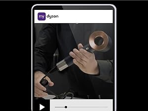 Une vidéo de coiffage sur l’application MyDyson.