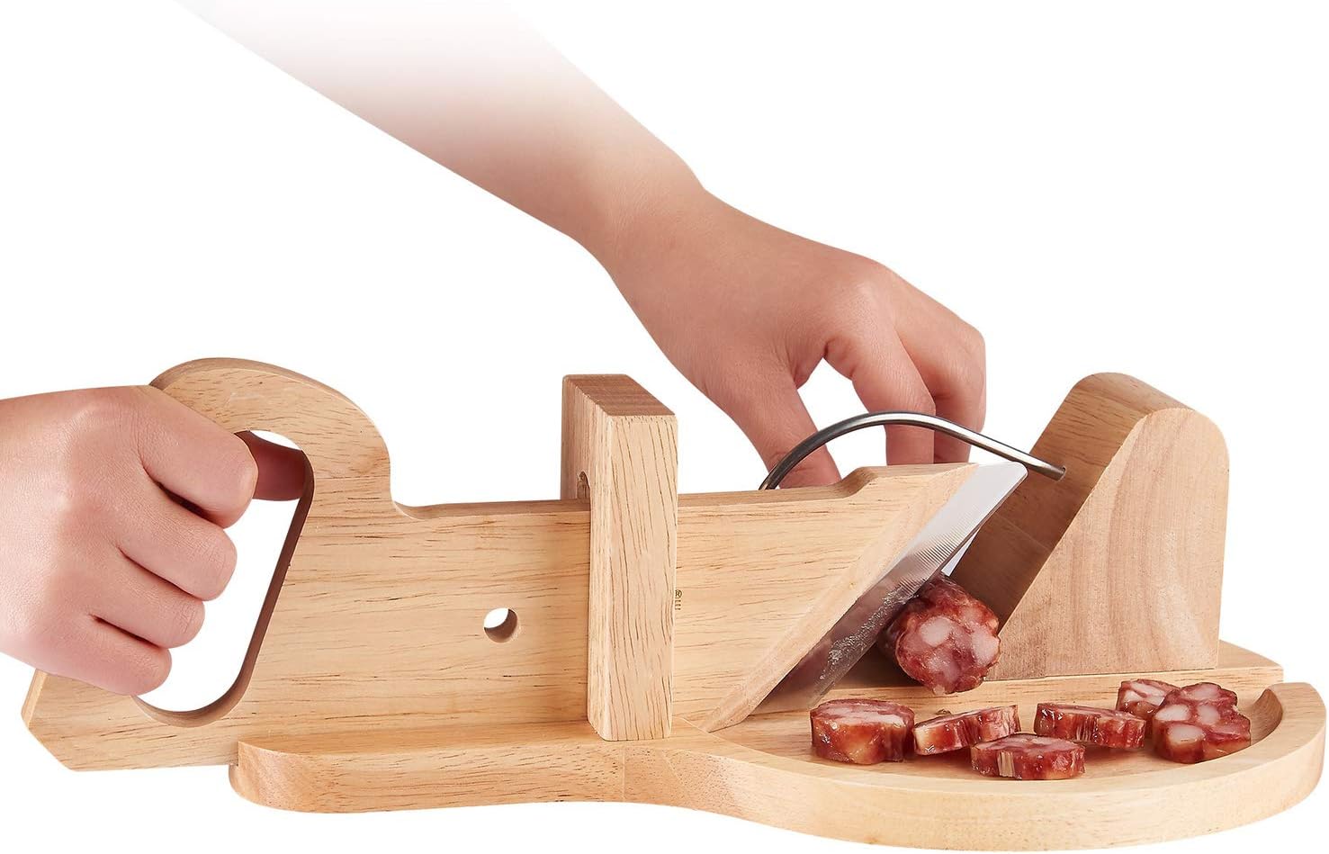 Laguiole - trancheuse à saucisson et charcuterie - plateau bois - compacte et précise