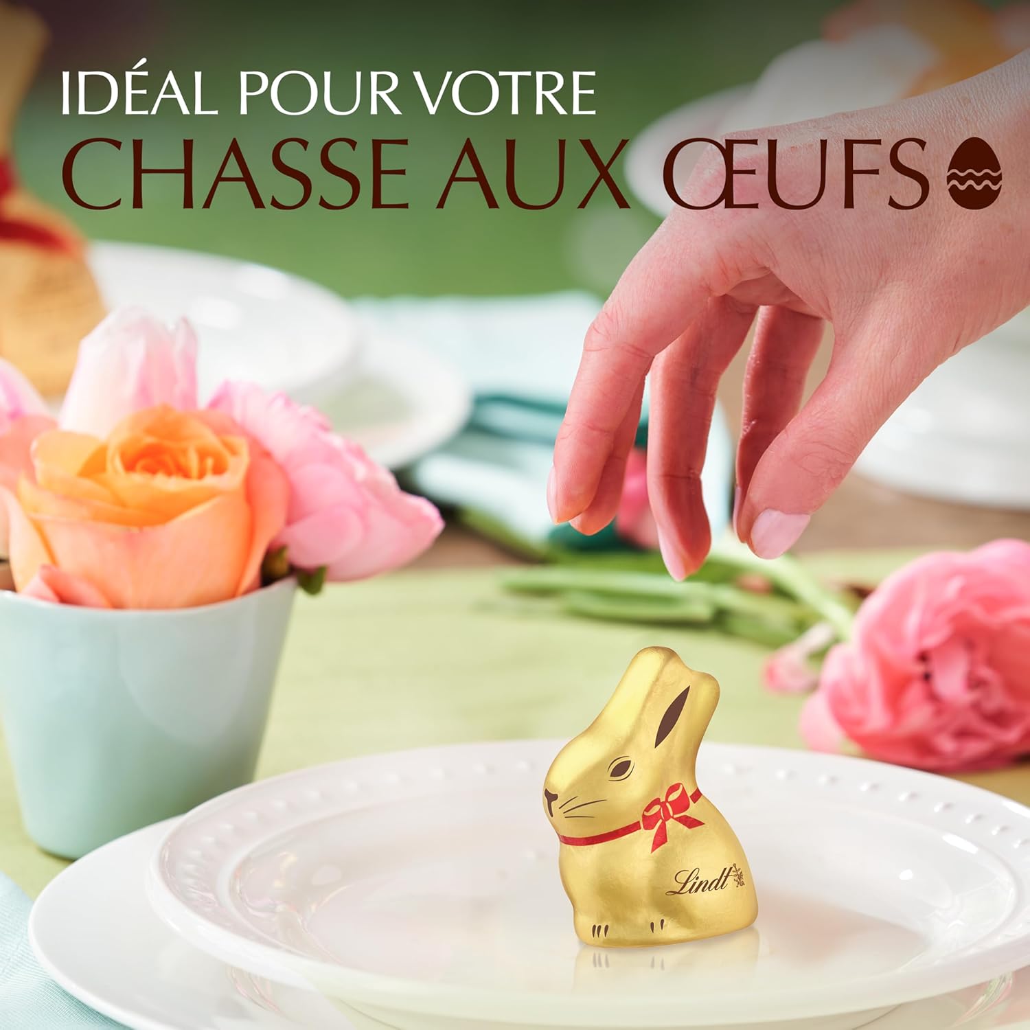 Lindt - Mini moulages Lapin Or - 700g - Chocolat au lait, spécial Pâques