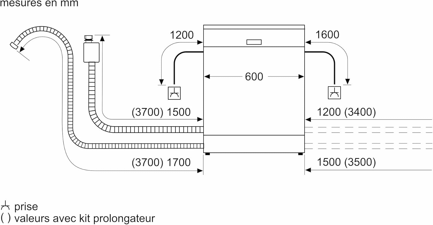 Bosch - Lave-vaisselle Série 2 60 cm - Encastrable, silencieux - SMV26AX01F