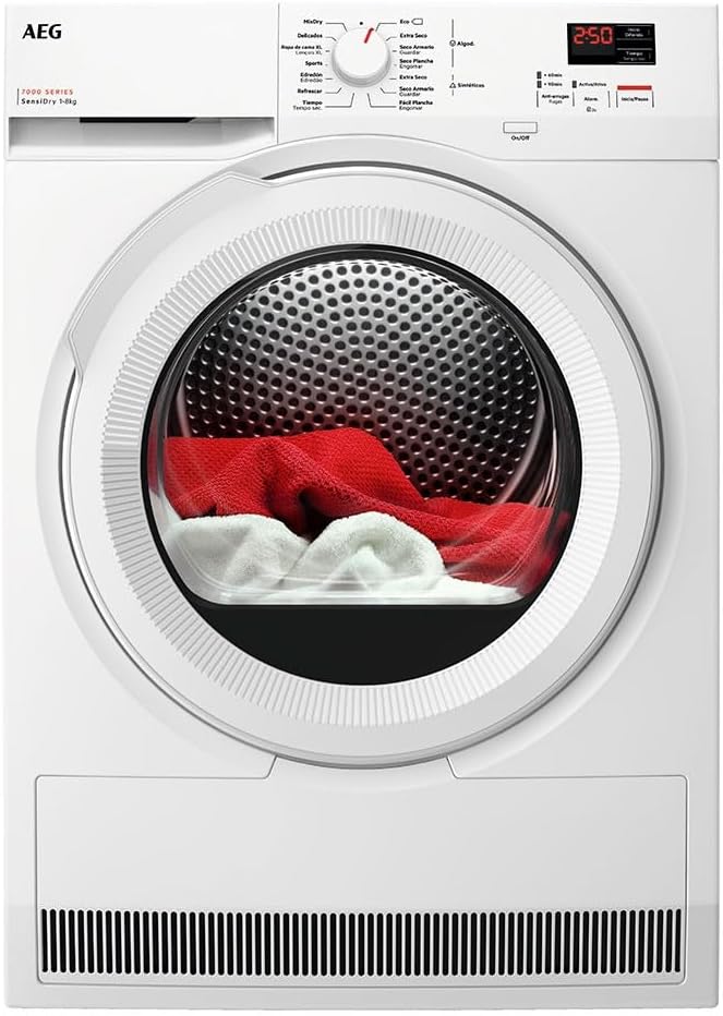 AEG - TR808A2OB série 8000 - 8kg - pompe à chaleur - blanc - A+++