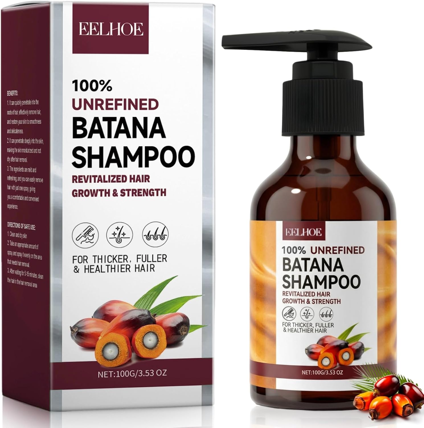 Shampoing - Huile de Batana & Extrait de Citron - Nutrition et hydratation - Adapté tous types de cheveux