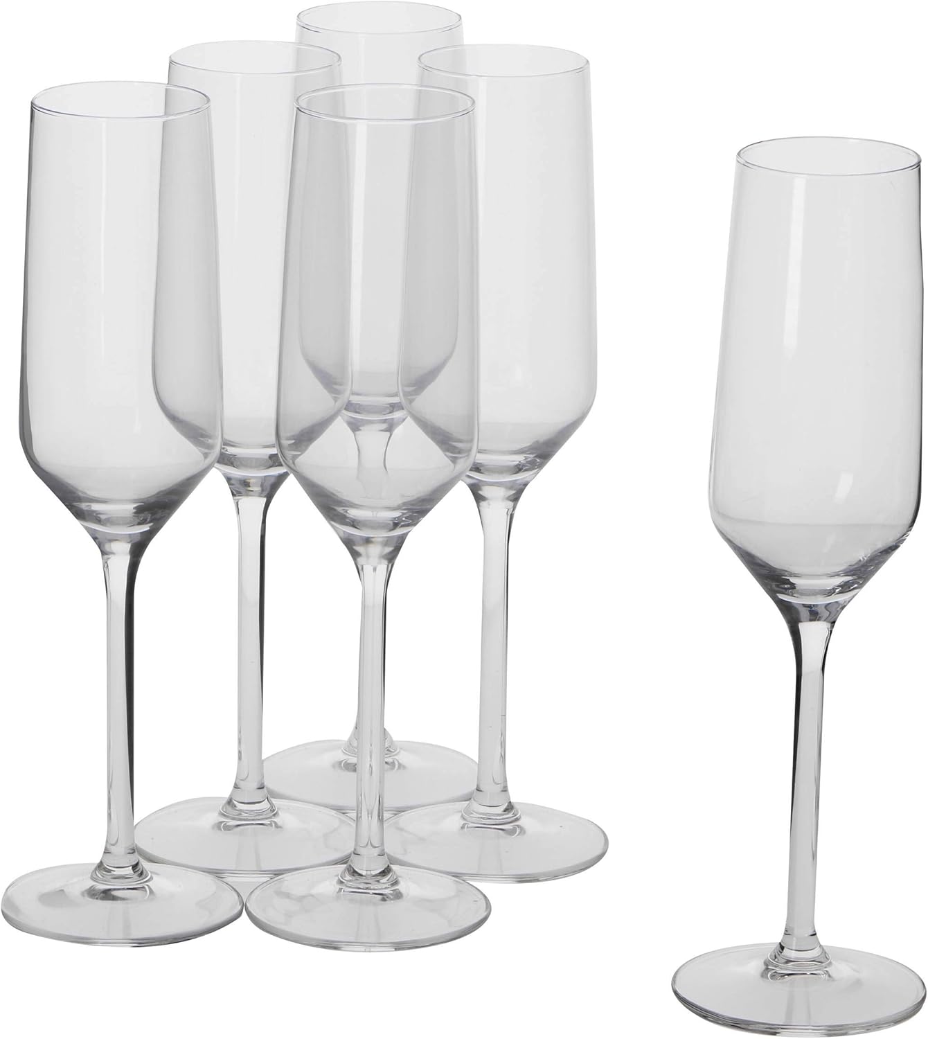 Alpina - Flûtes à champagne - 220ml - lot de 6 verres élégants