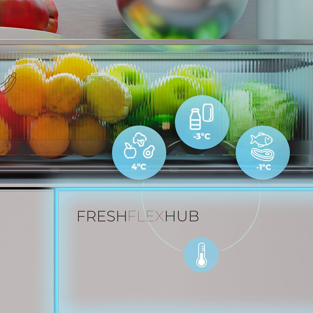 Cecotec - Bolero CoolMarket F2D - 189x83 cm - 458L, No Frost, Inverter, MetalFlexCooling, F2D458SBI