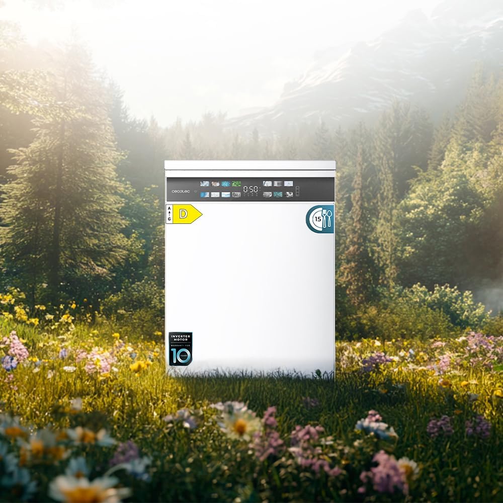 Cecotec - Bolero Aguazero 6210 - 60cm - 15 couverts, écran XXL, Sécurité enfants, Dry+, Classe D - 6210