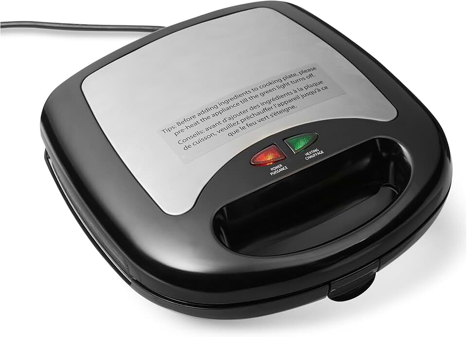 maxxi-dealz Basics - Appareil 3 en 1 - plaques amovibles - 700W, noir