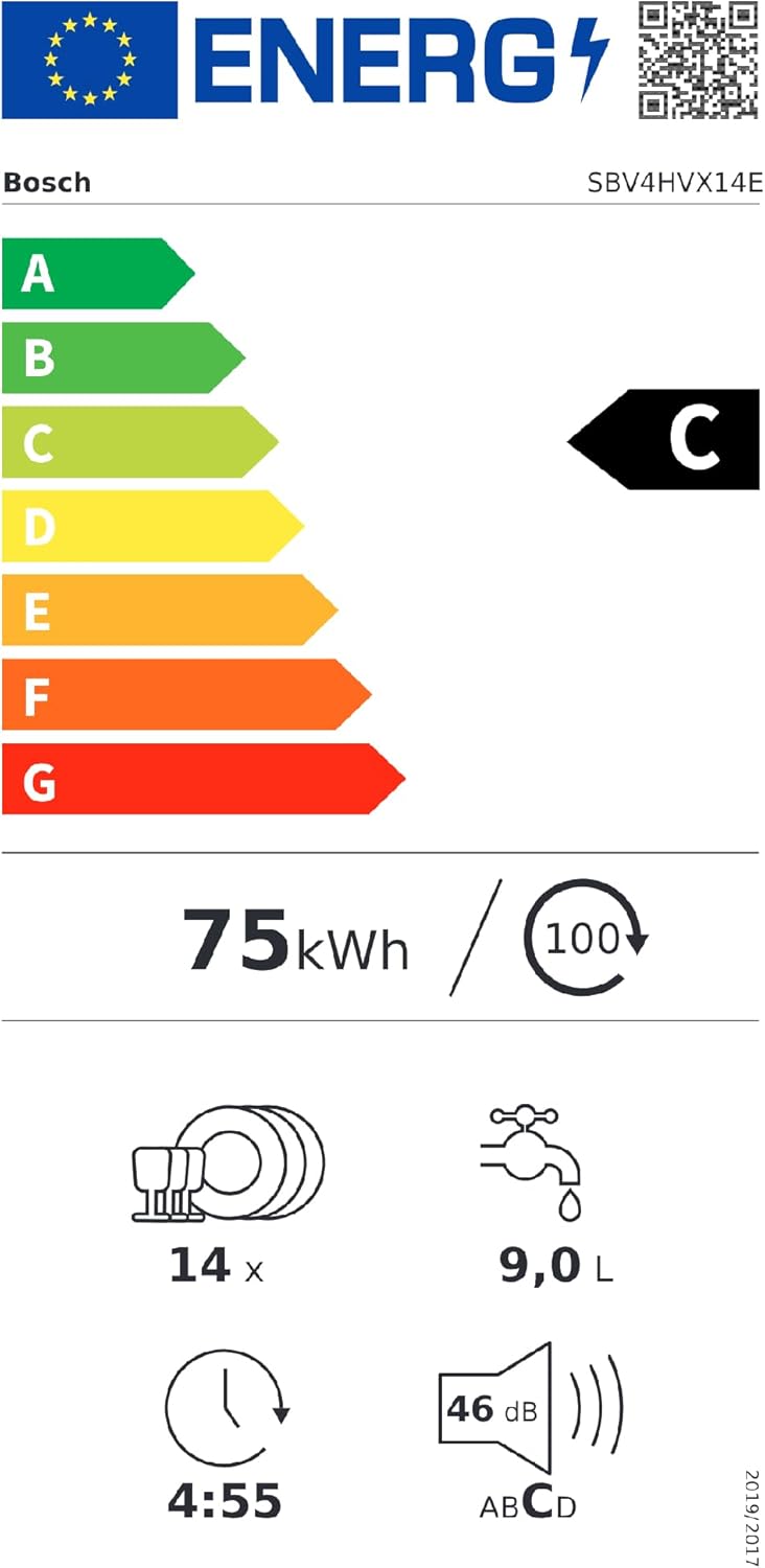 Bosch - Série 4 - 60 cm encastrable - grande hauteur - SBV4HVX14E