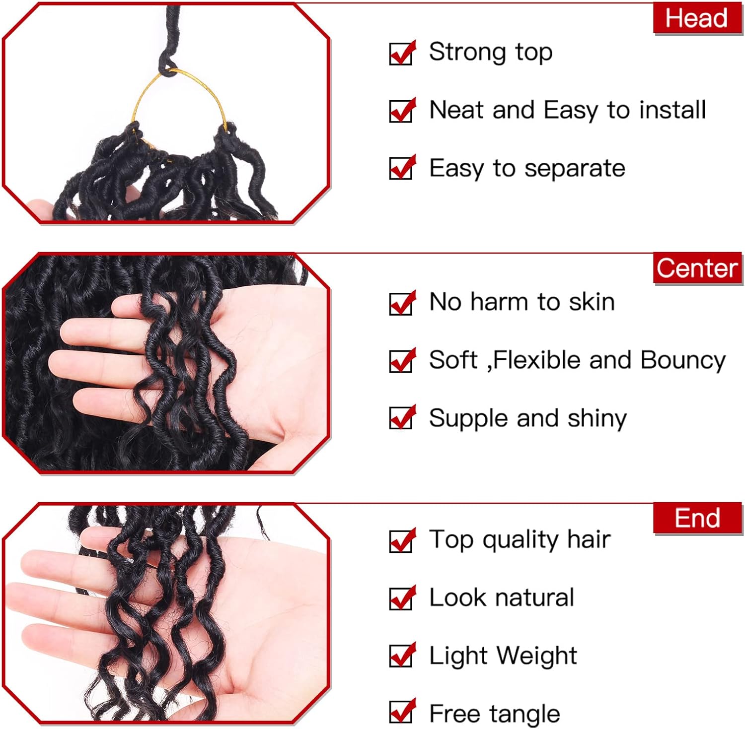 Xtrend - River Goddess - 14 pouces - faux locs crochet bouclés synthétiques