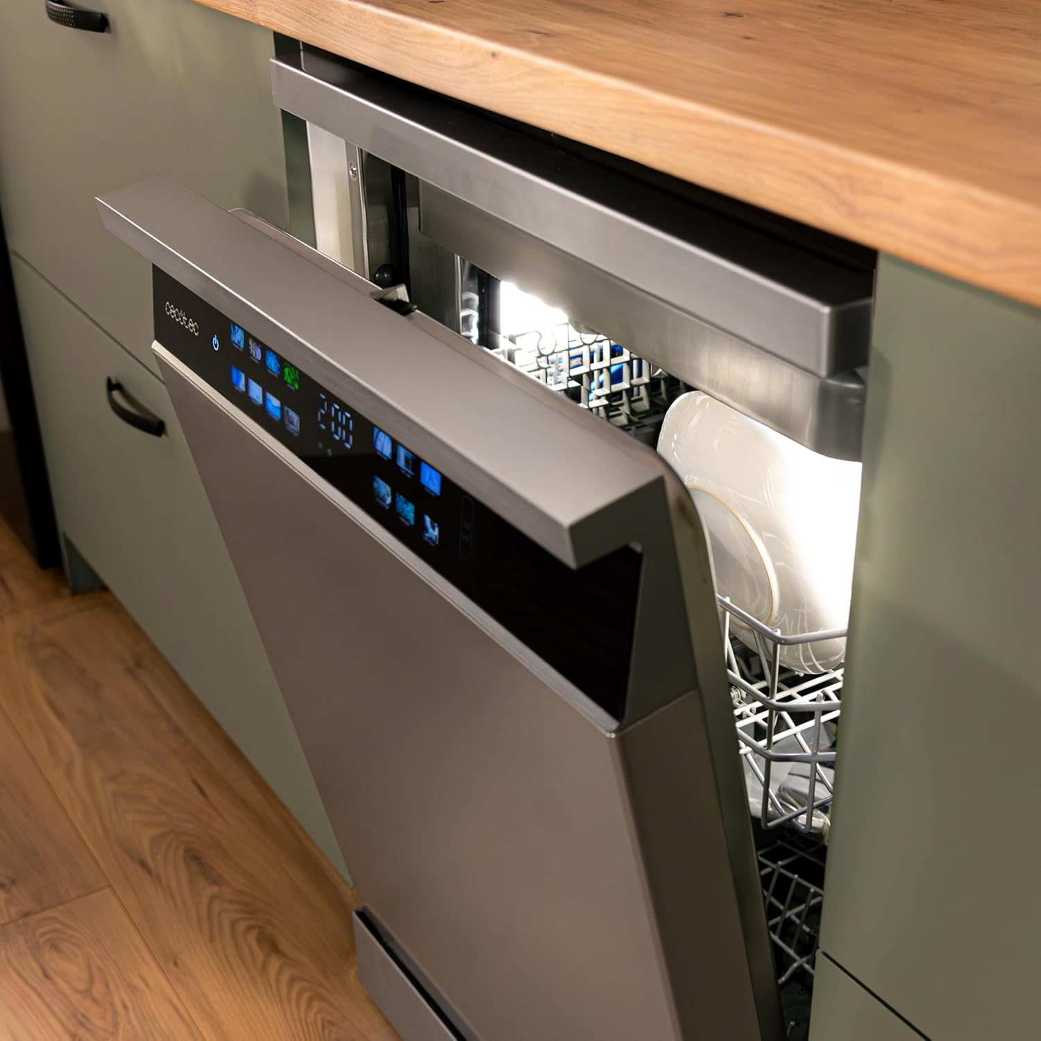 Cecotec - Lave-vaisselle Bolero série 60cm, 15 couverts, Inox, classe B, moteur Inverter Plus, Aguazero6700