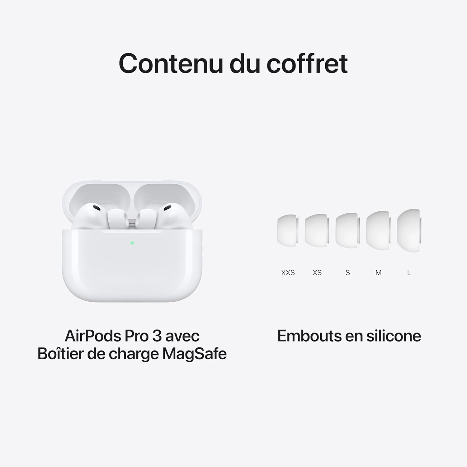 Apple - AirPods Pro 3 - écouteurs sans fil, ANC, détection cardiaque, audio spatial, USB-C