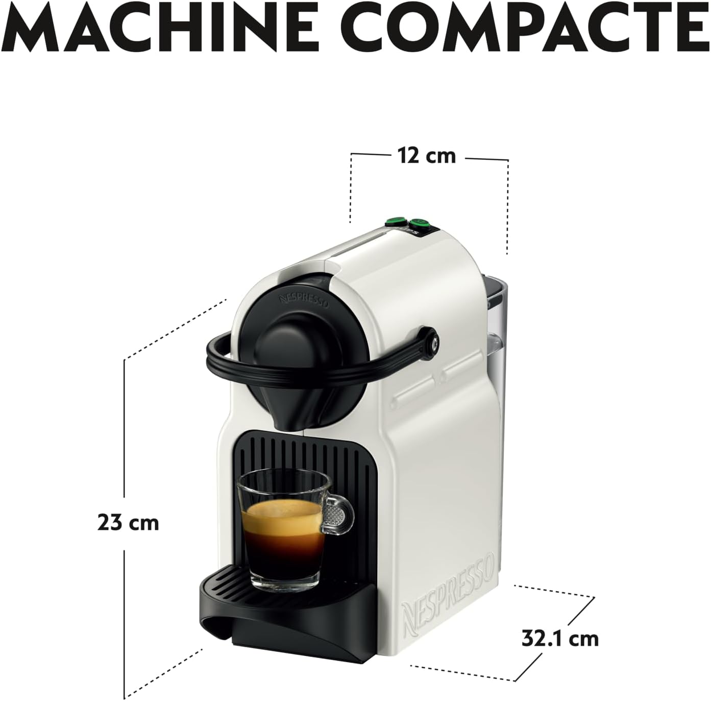 Nespresso - Inissia série - compacte - espresso, 19 bars, blanche YY1530FD