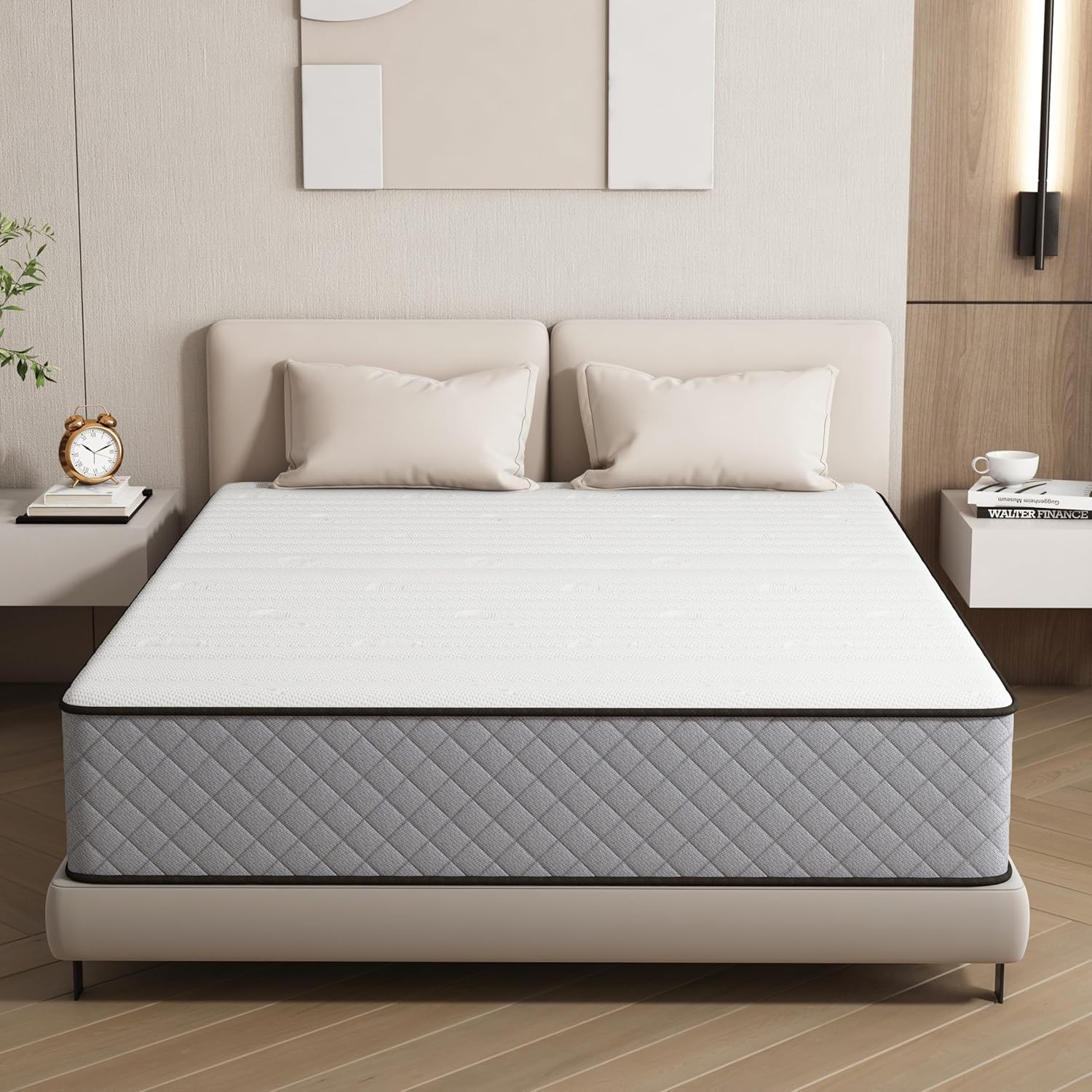 Matelas - hybride 160x200 cm - mousse mémoire, ressorts, 21cm, ferme