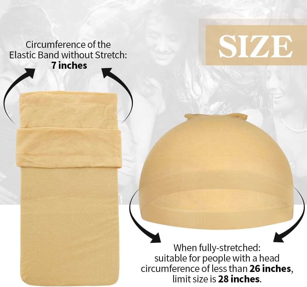 Dreamlover - Bonnet de perruque nylon - taille unique - lot de 12, beige