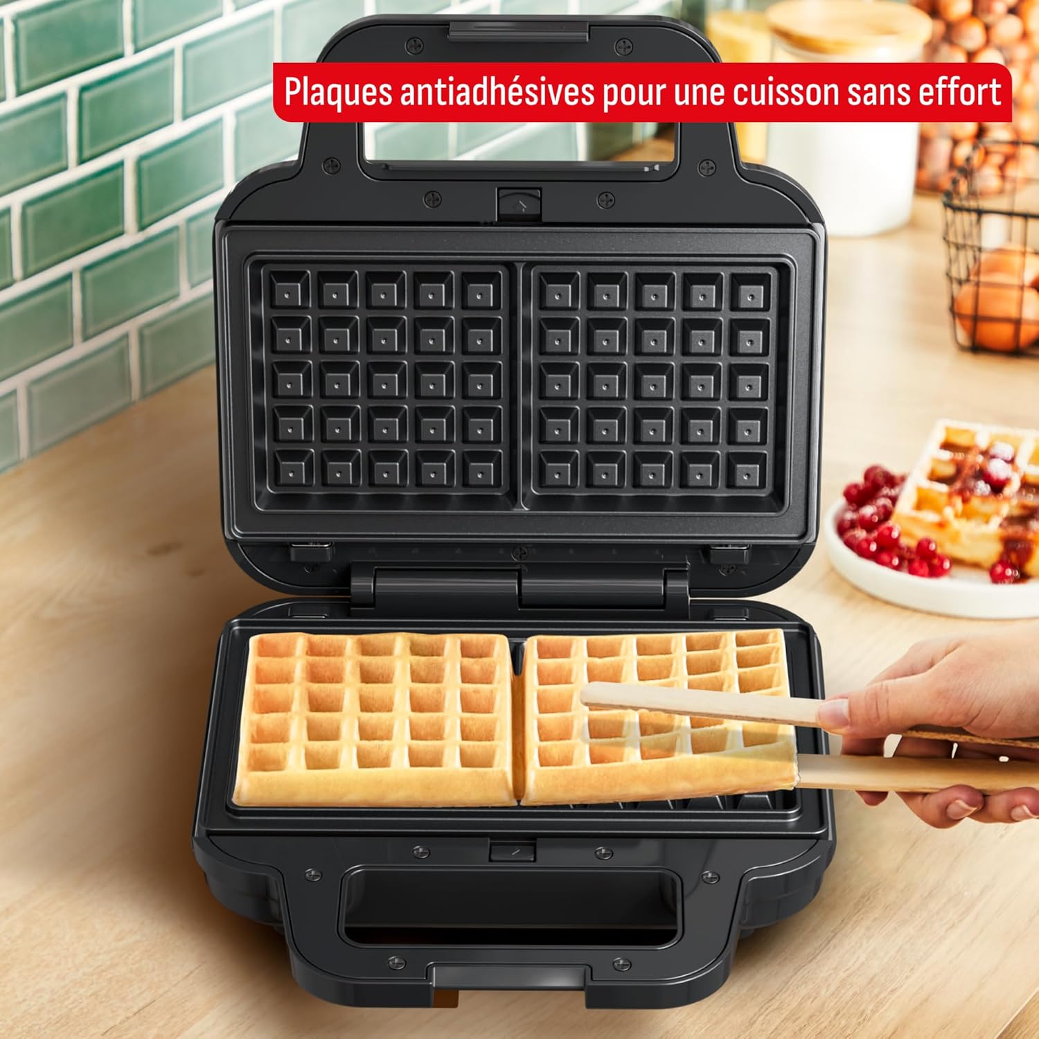 Tefal - UltraCompact 3-en-1 - compact - gaufres, sandwichs, paninis, 700W - SW383D10