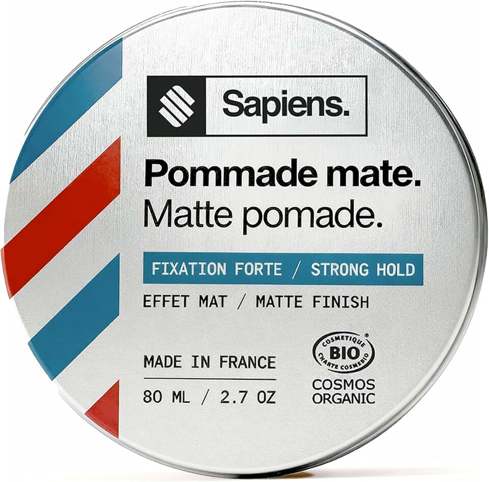 Sapiens - pommade coiffante Bio 80ml - effet mat fixation medium
