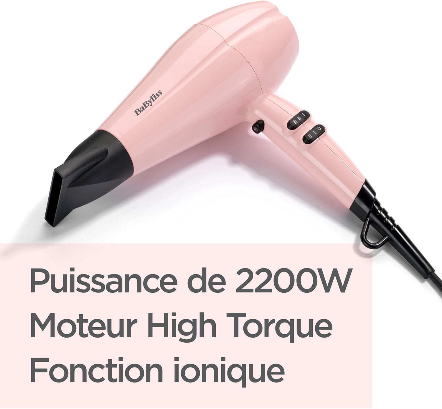 Babyliss - sèche-cheveux Rose Blush - design léger 2200W - 5337PRE