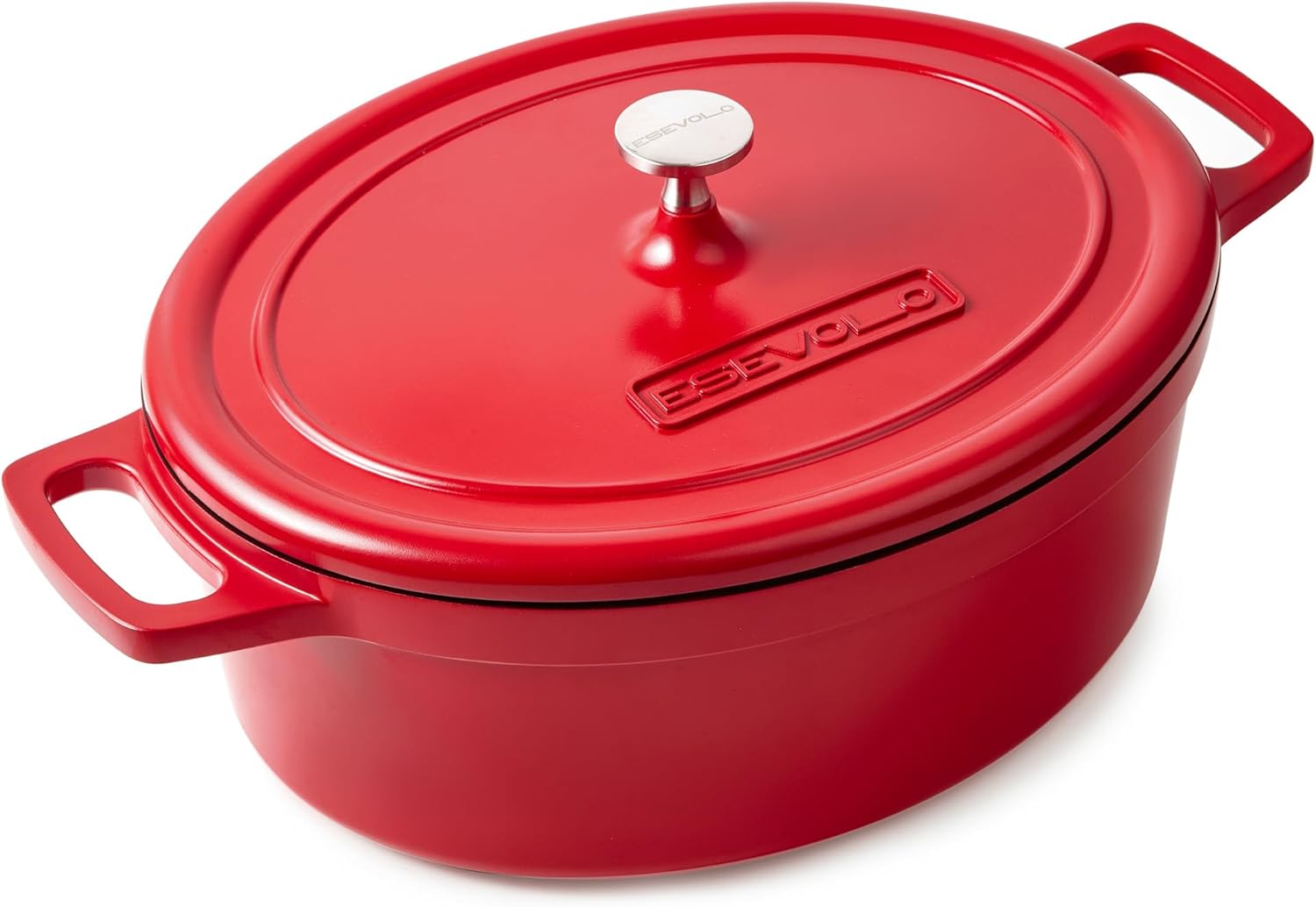 Cocotte fonte aluminium ovale 31cm 6,3L, revêtement céramique antiadhésif