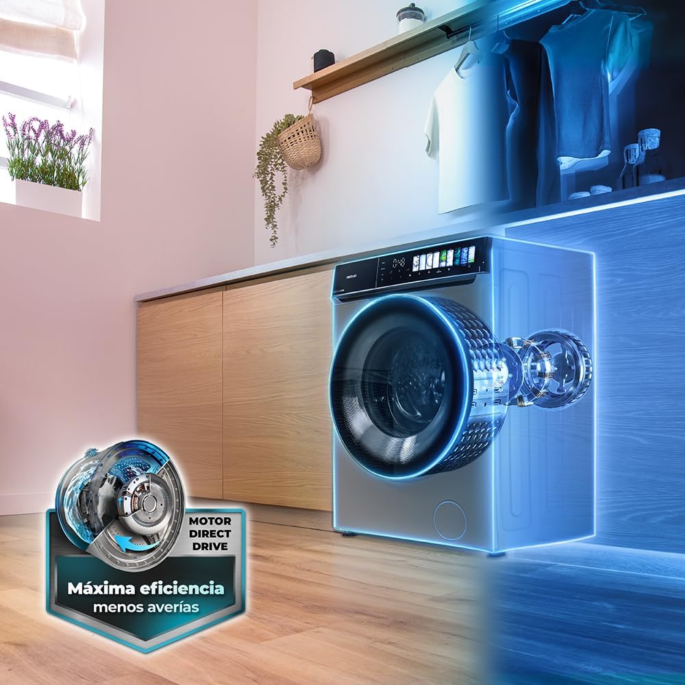 Cecotec - lave-linge série principale - dimensions compactes - programmes rapides et grande capacité