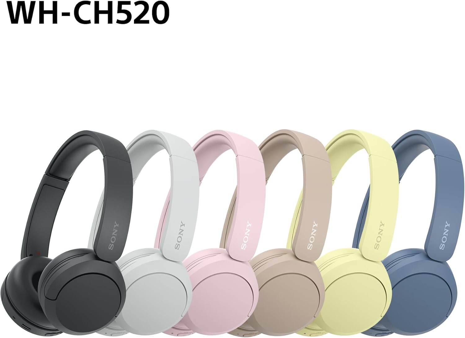 Sony - WH-CH520 série - casque sans fil - Bluetooth, micro, 50h autonomie