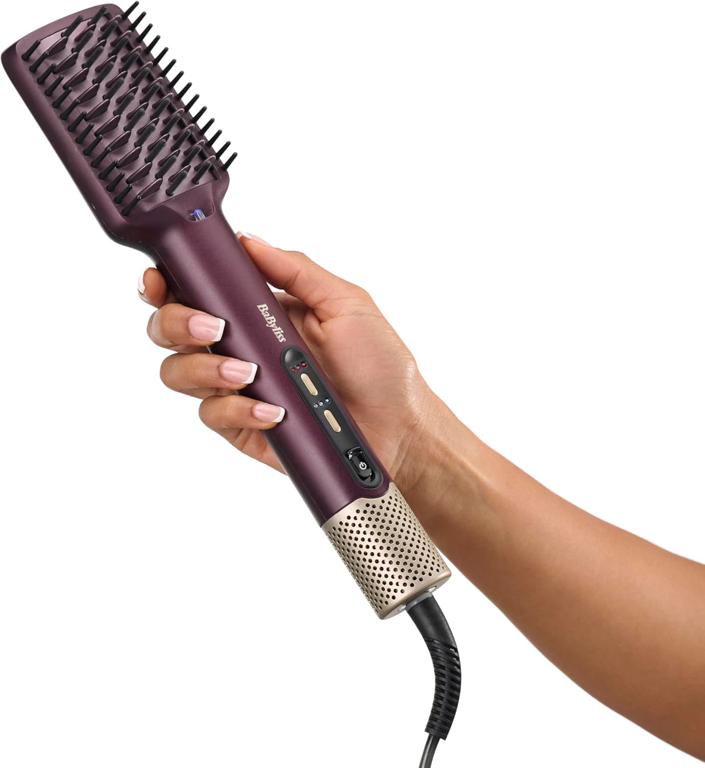BaByliss - Brosse lissante Air Power Smooth - ionique, lissage cheveux mouillés/secs, anti-frisottis - AS640E