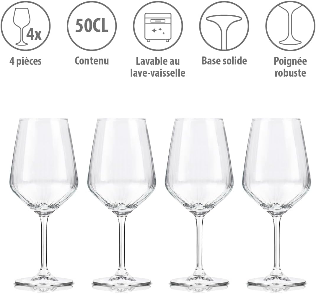 alpina - Verres à champagne série 4 pièces - 210ml - flûtes lave-vaisselle