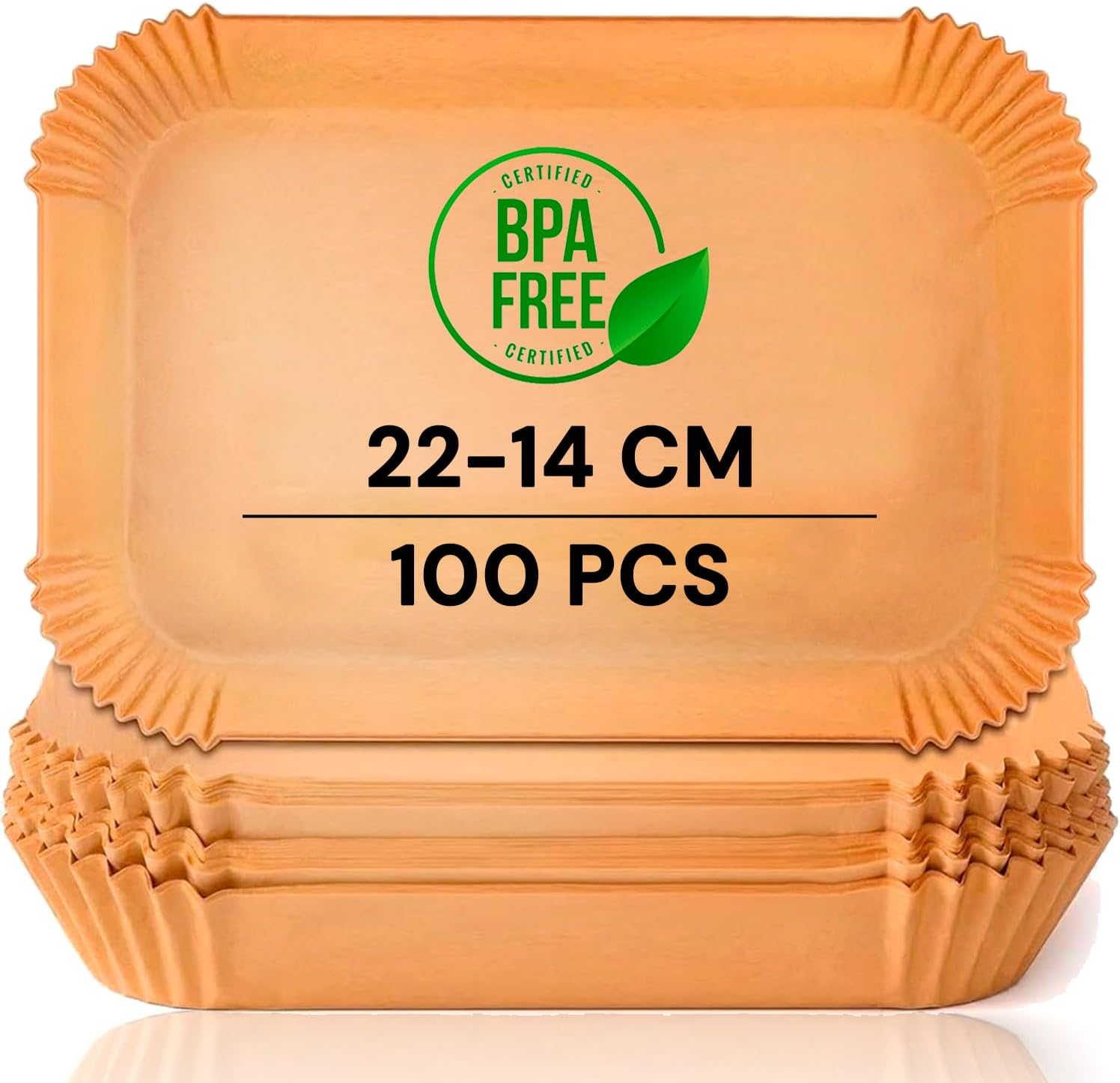 edihome - papier cuisson air fryer - 22x14cm - 100 unités jetables, BPA free