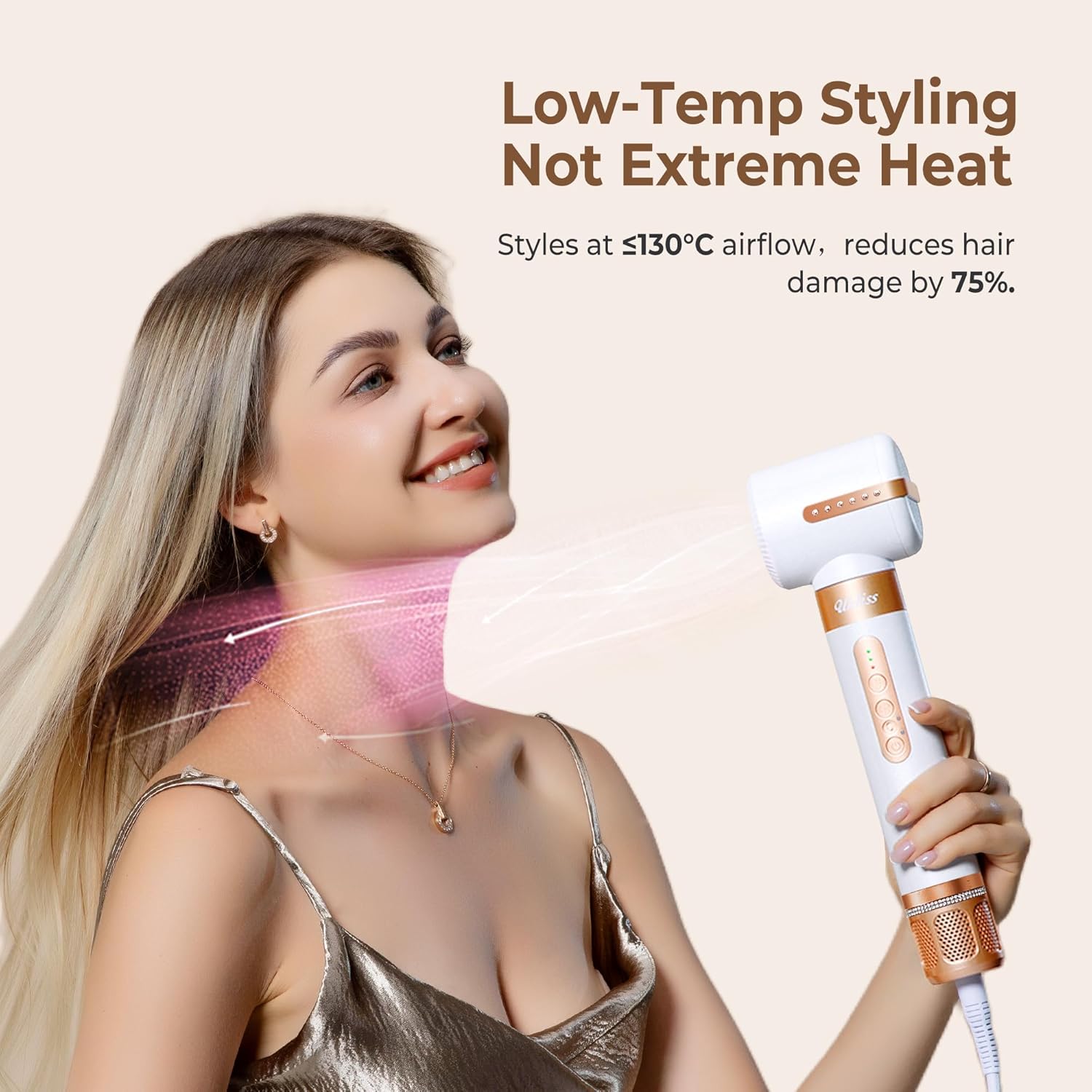 UKLISS - Air Styler Pro 7-en-1 - 1400W, brushing, boucleur autom.