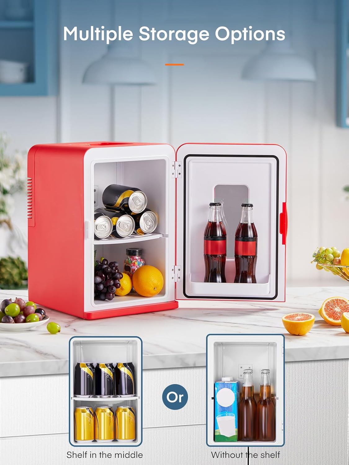 FOHERE - Mini Frigo 15L - compact, 240V/12V, chaud/froid, silencieux