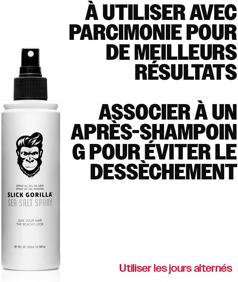 Slick Gorilla - Spray au Sel Marin - 200ml - Volume léger, finition mate