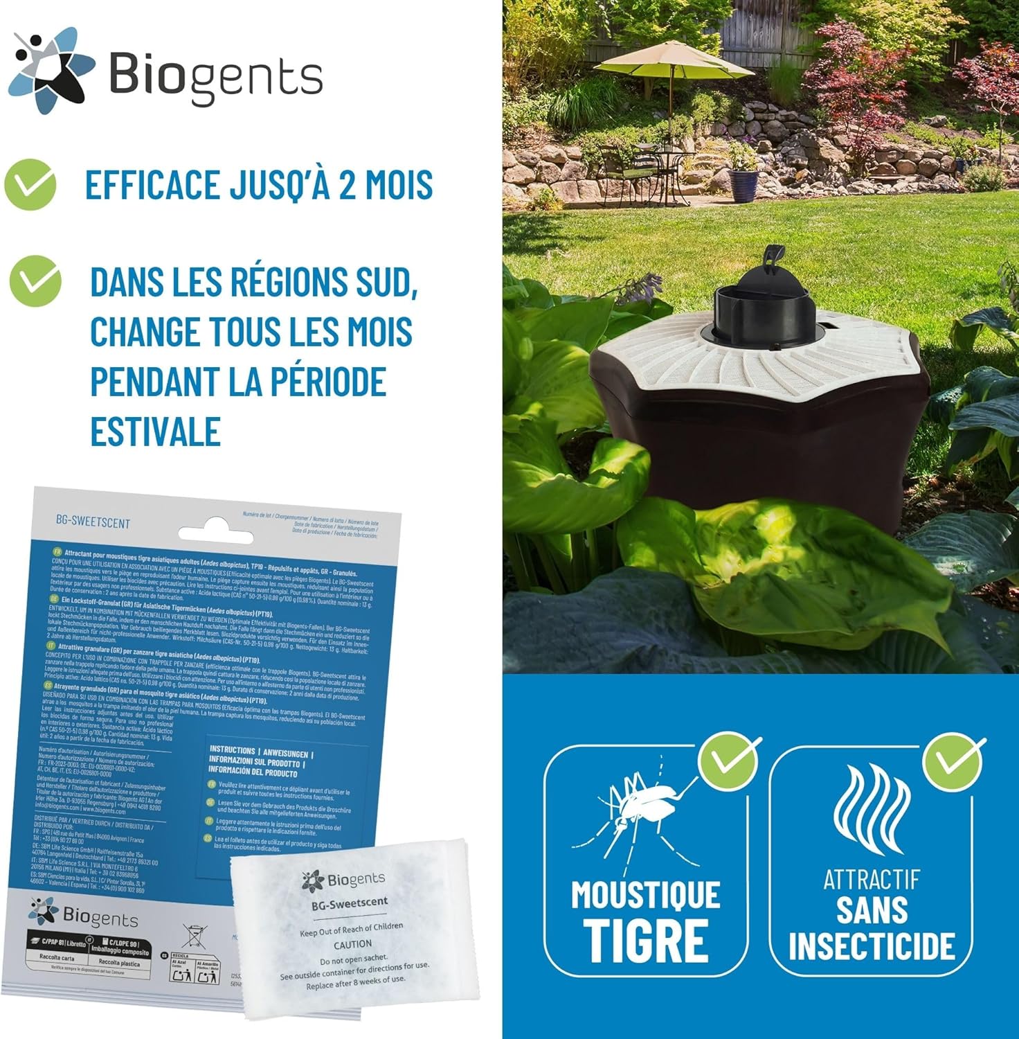 Biogents - recharge attractif moustiques - 6 mois - BG-SWEETSCENTX3