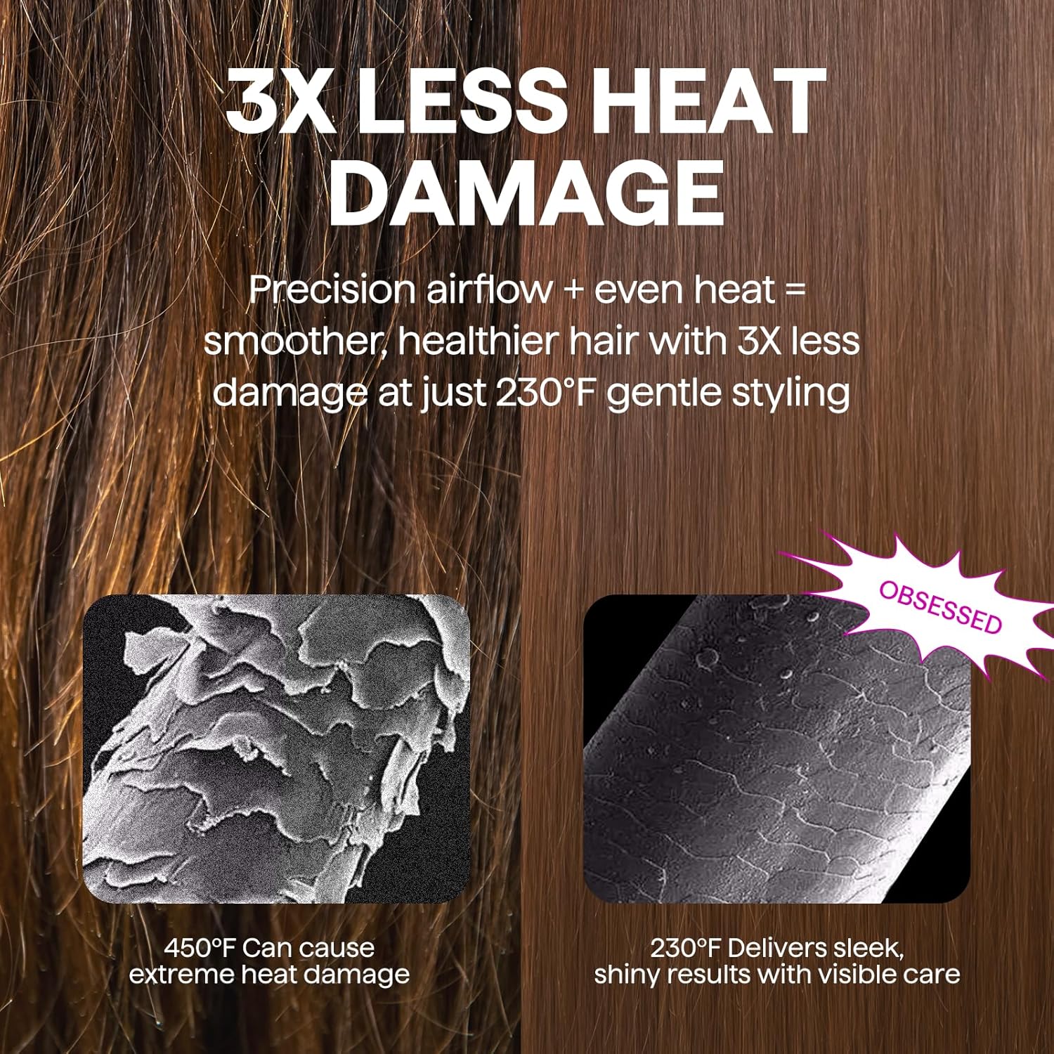 wavytalk - Ensemble brosses sèche-cheveux rose - multi-accessoires, coiffage volumisant