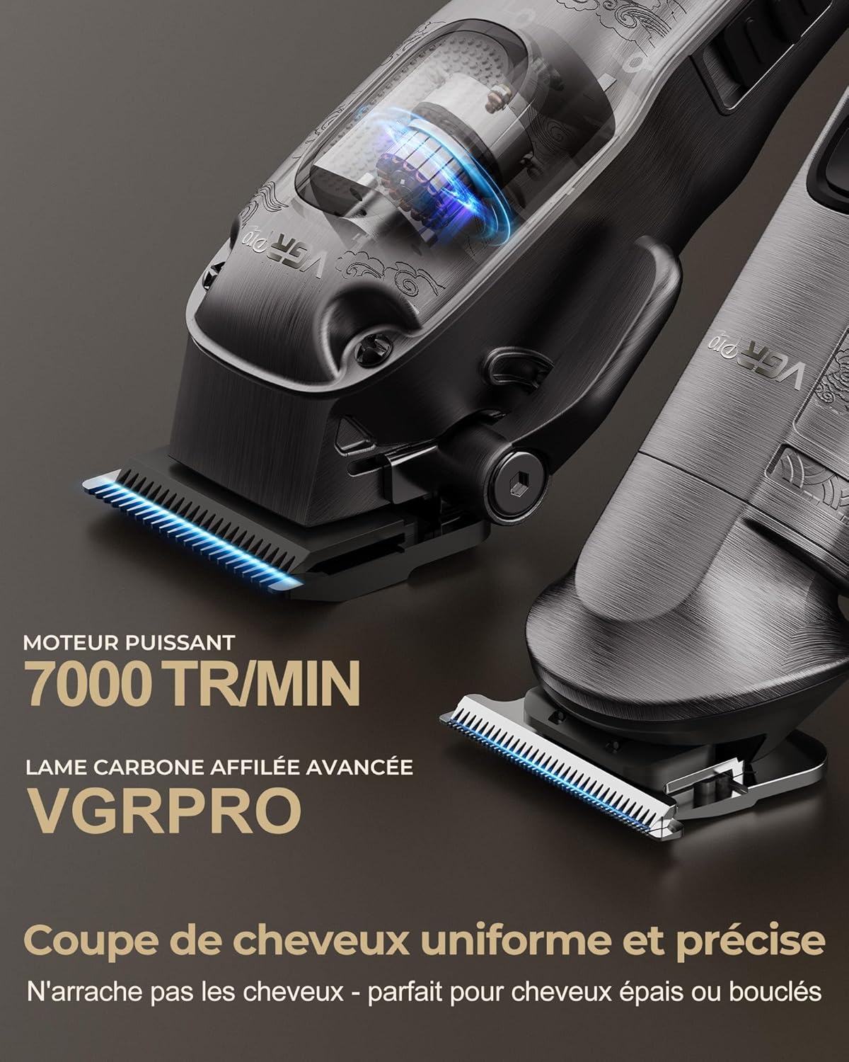 Tondeuse cheveux homme - sans fil, kit complet, boîte incluse