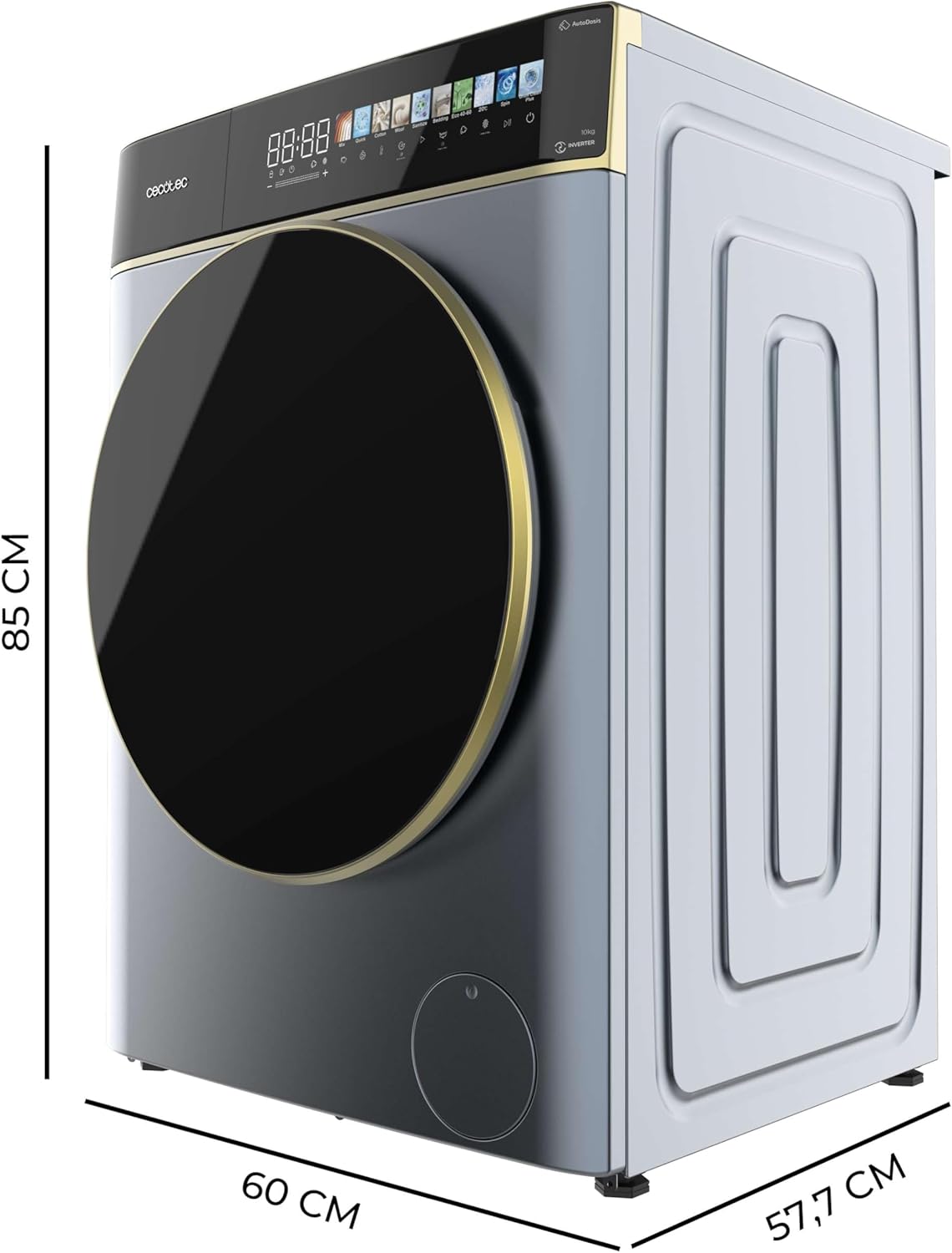 Cecotec - Bolero DressCode 10kg, 1400tr/min, écran 10,3