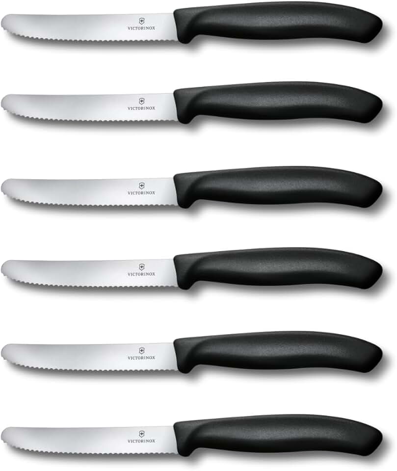 Victorinox - Swiss Classic - 11cm - couteau petit déjeuner dentelé, set 6 pièces
