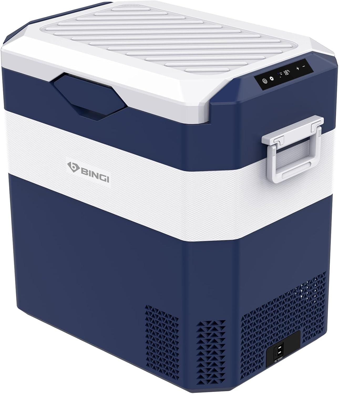 BINGI - glacière à compression 42L - refroidit jusqu’à -18°C, 12/24/220V