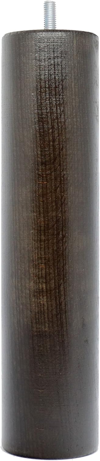 La Fabrique de Pieds - jeu de 4 pieds de lit cylindriques wengé - 25x6x6cm - bois massif - AM20170008