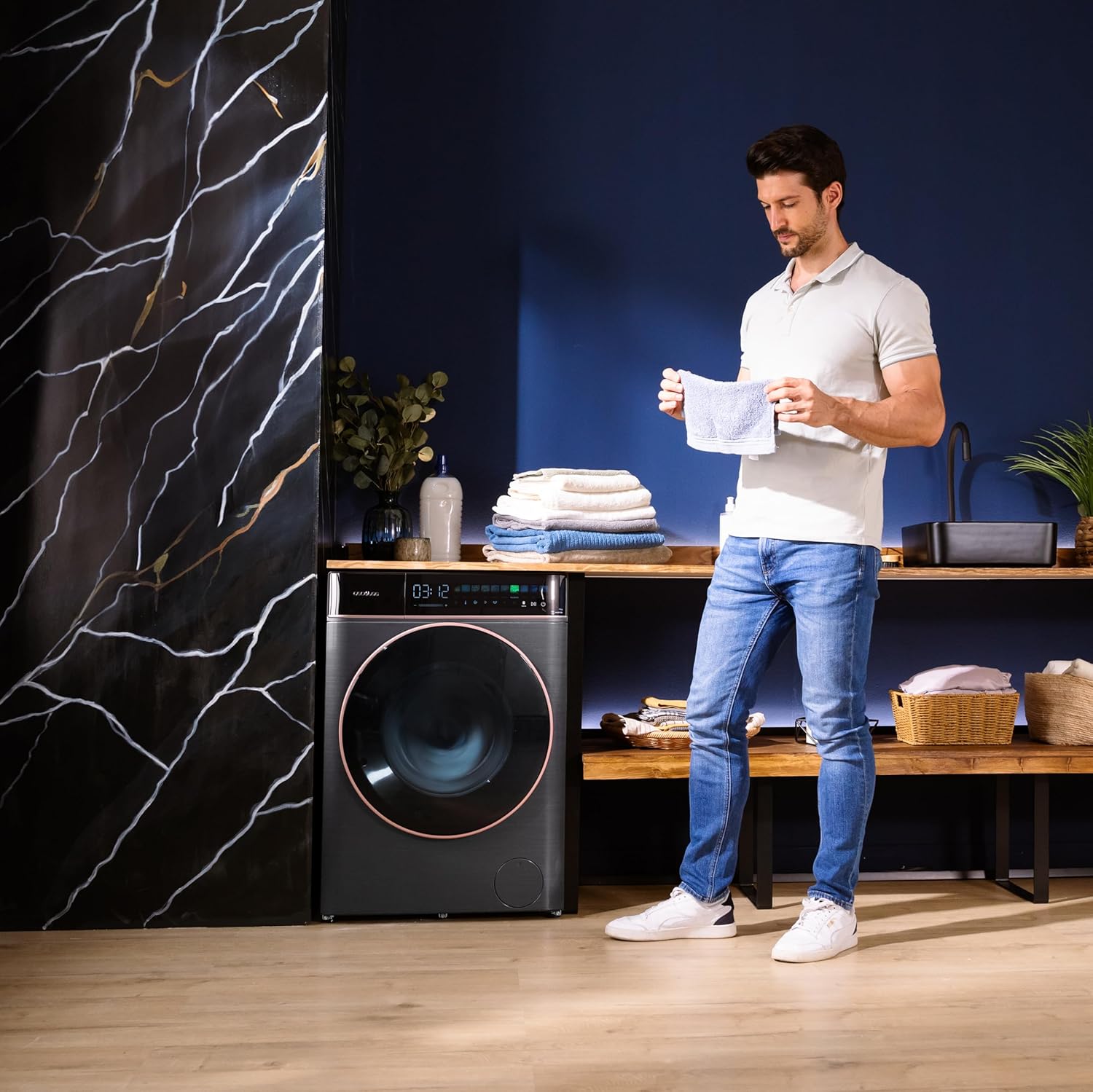 Cecotec - Bolero DressCode 8kg frontal, acier, 1400tr, 10,3