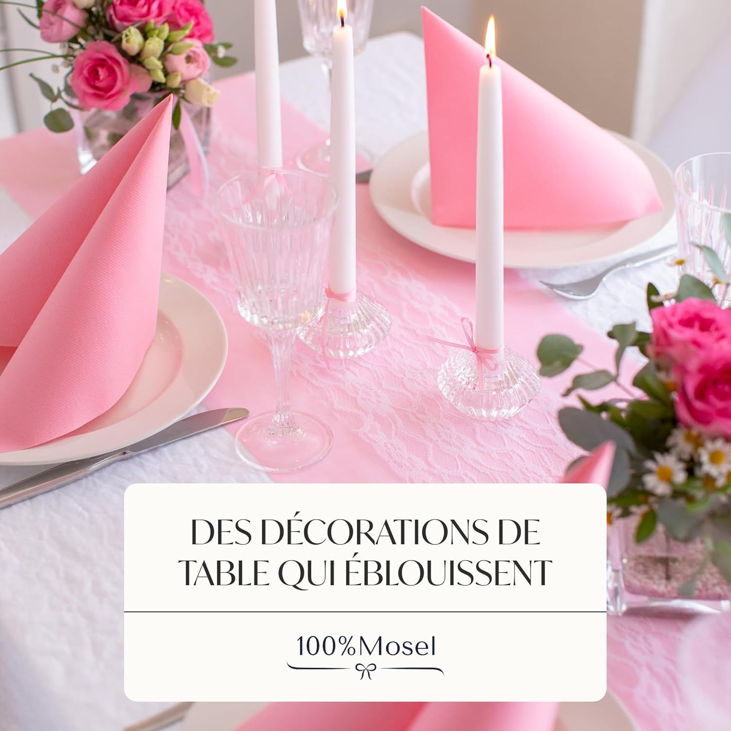 100%Mosel - Chemin de table non-tissé - 30x250cm - décorations événements