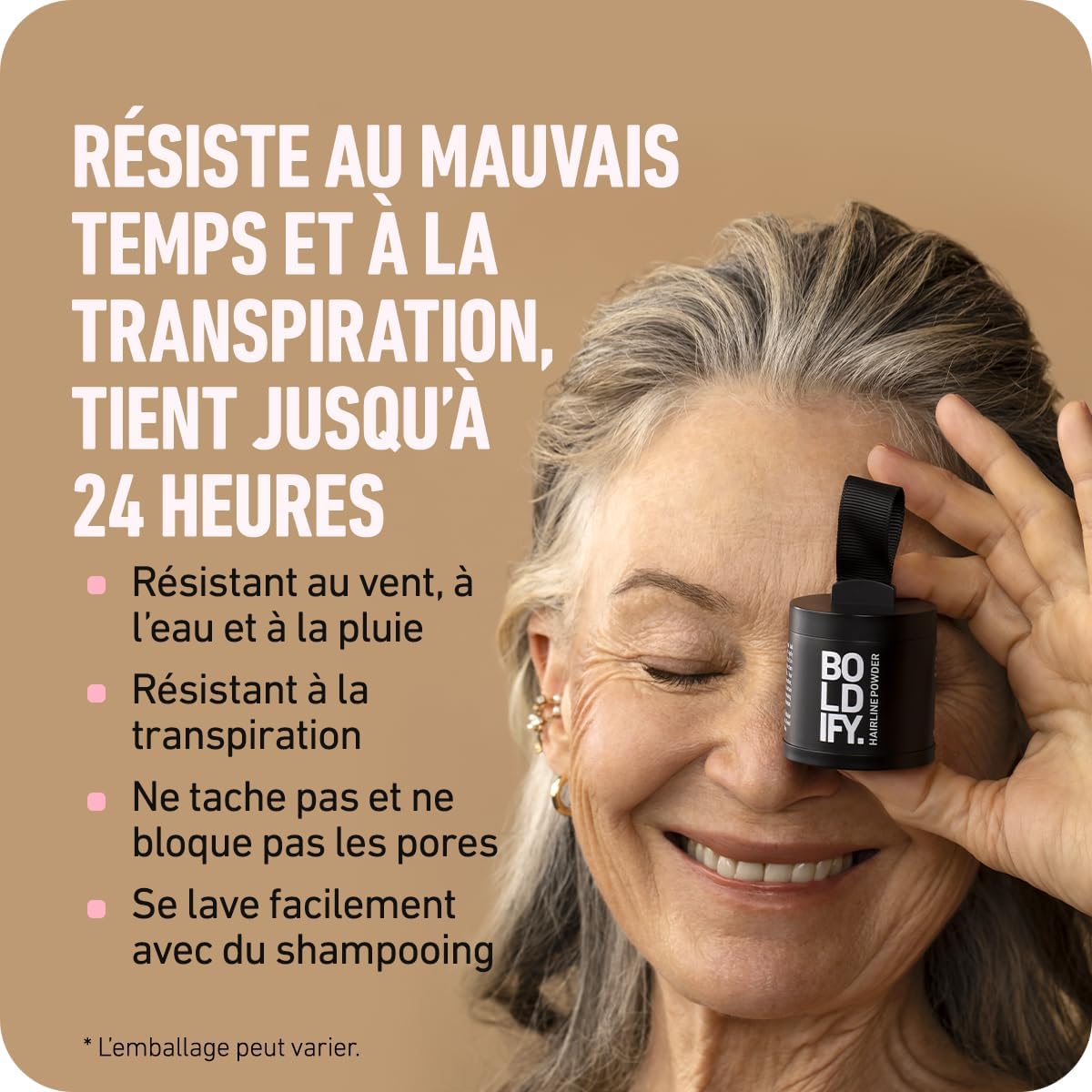 BOLDIFY - Poudre de racines 10g - couvre cheveux gris, blond foncé