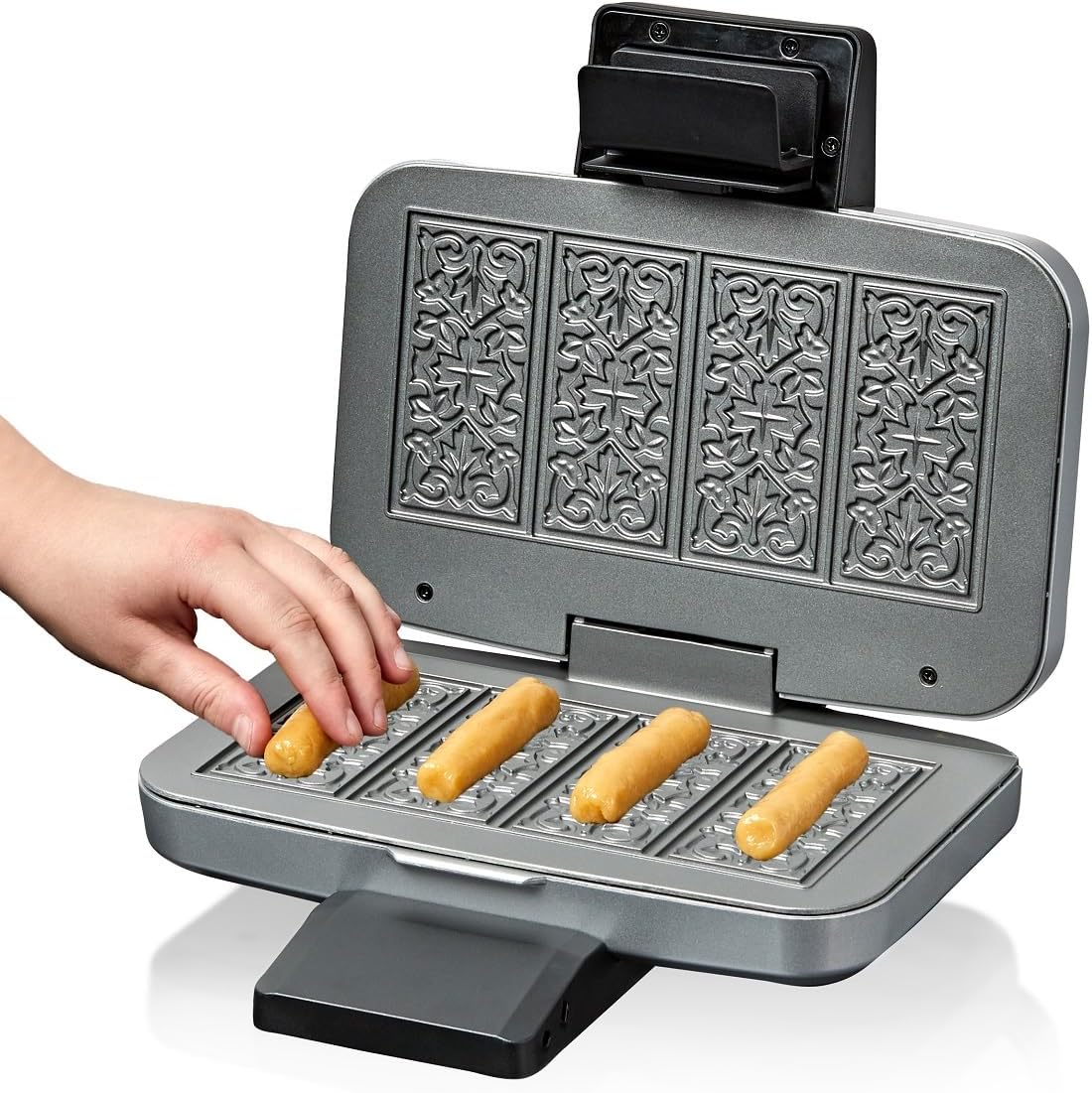 Cloer - 6119 - 4 gaufres 6x11 cm - 600W, poignée 3 niveaux, compact