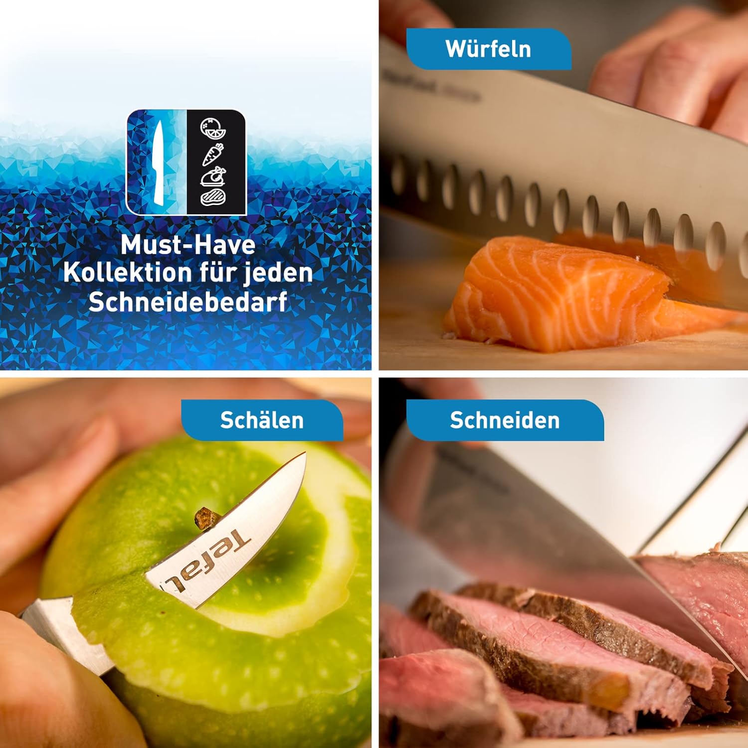 Tefal - Ingenio Ice Force - couteau chef 15cm, lame inox allemande, coupe durable - K2320324