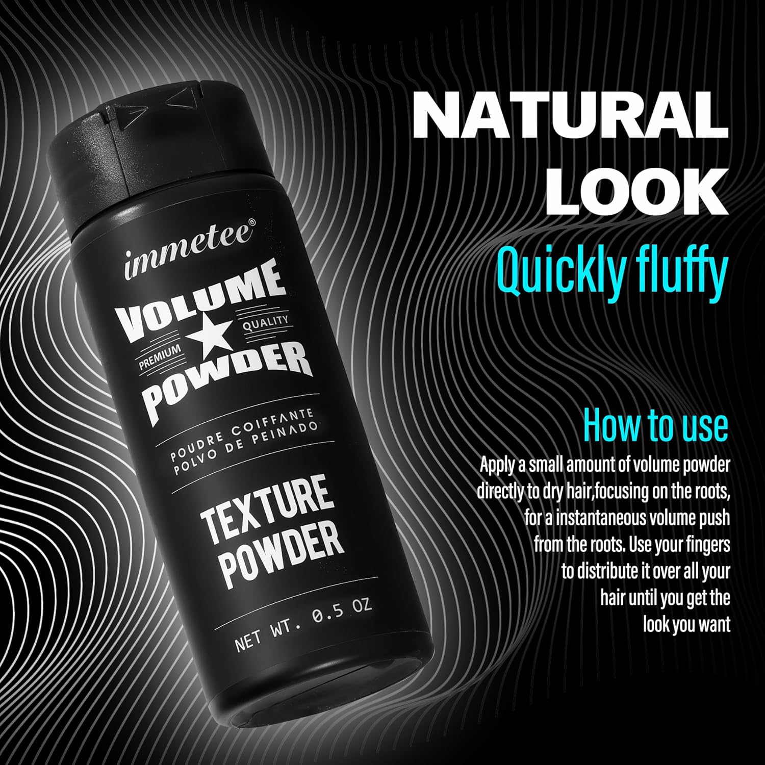 immetee - Hair Volume Powder - 10g - poudre volumisante, cheveux doux, effet racines