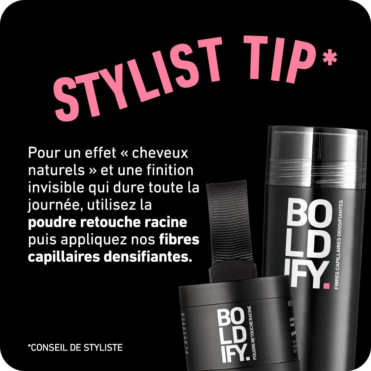 BOLDIFY - Poudre de racines 10g - couvre cheveux gris, blond foncé
