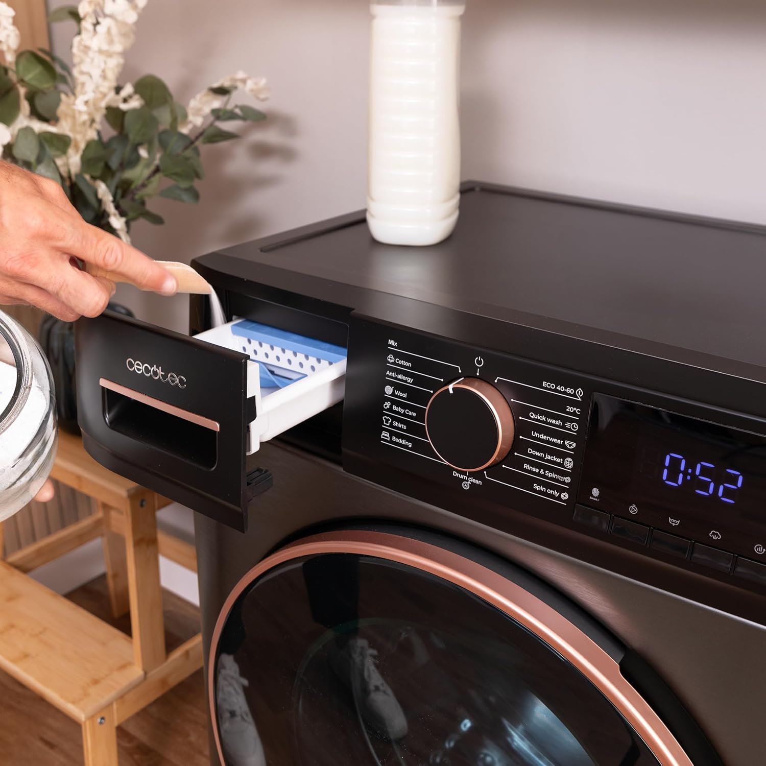 Cecotec - Bolero Dresscode 9610 - frontal 9kg - 1400rpm, vapeur, Inverter Plus