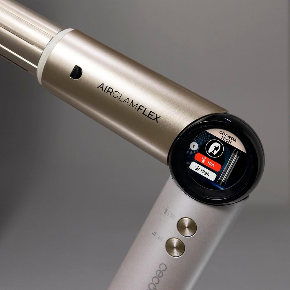 Cecotec - AirGlam 14in1 Flex - styler 1400W, écran, Coanda, céramique, kératine