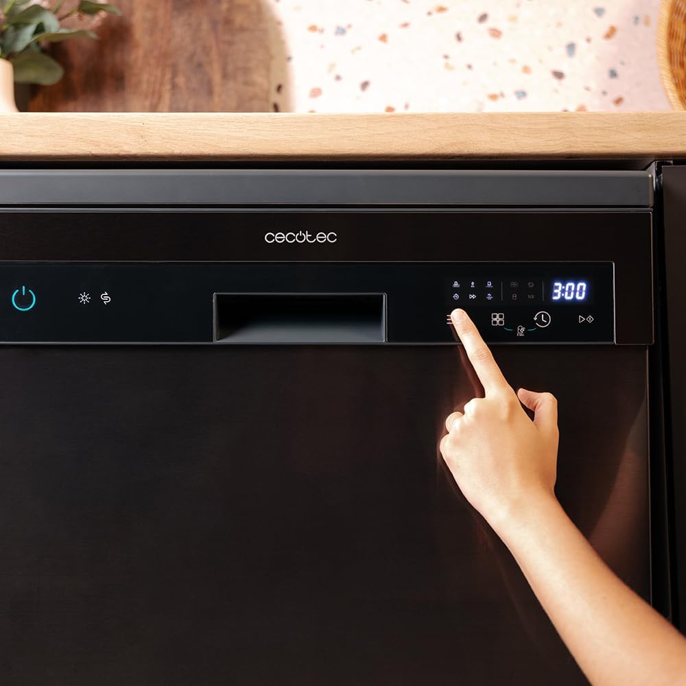 Cecotec - Bolero Aguazero 6110 Dark E - 60 cm - 13 couverts, 6 programmes, départ différé, Dry+, ChildLock