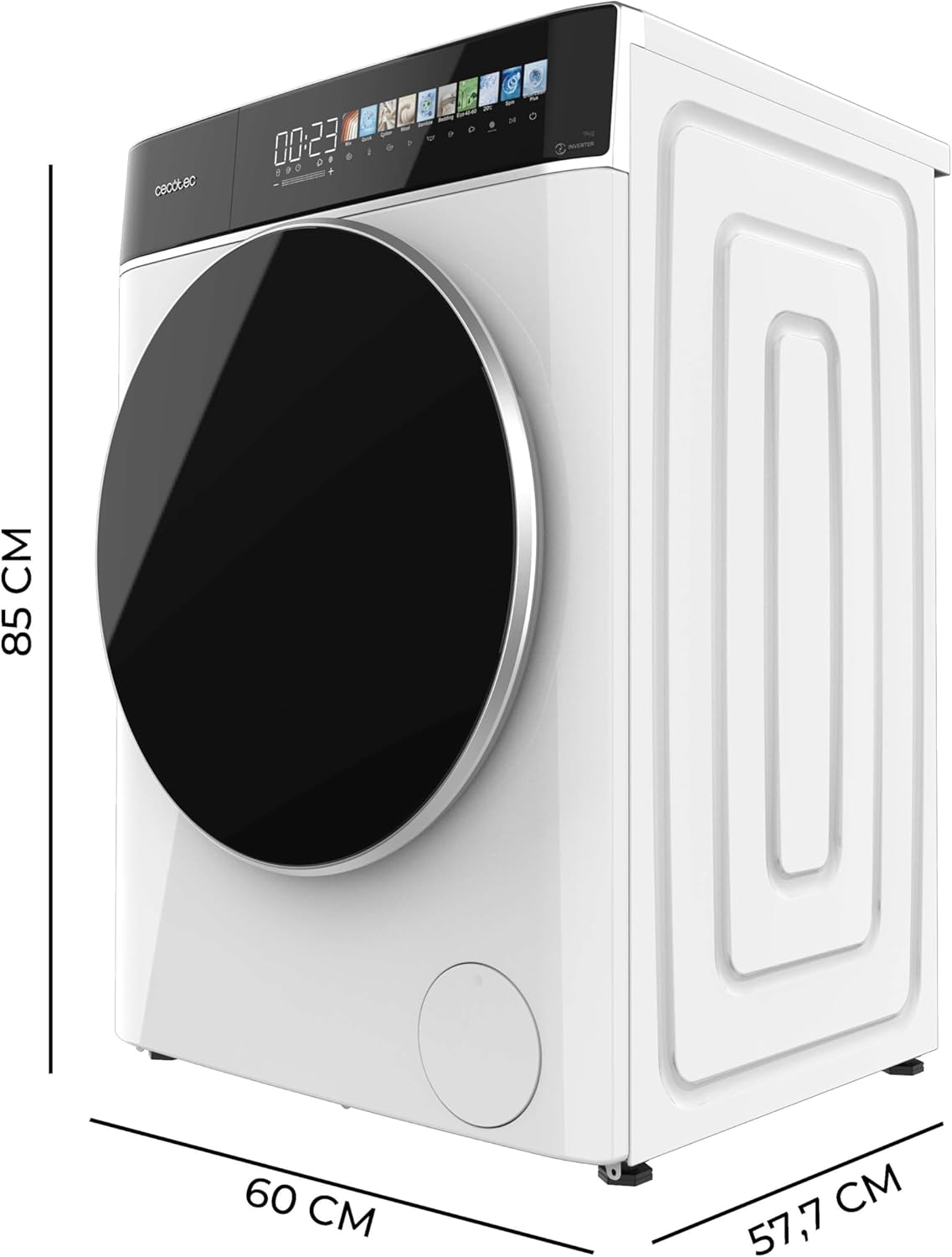 Cecotec - Bolero DressCode 9900 Inverter - 1400 tr/min, écran FullColor, 11 programmes, faible consommation - DressCode9