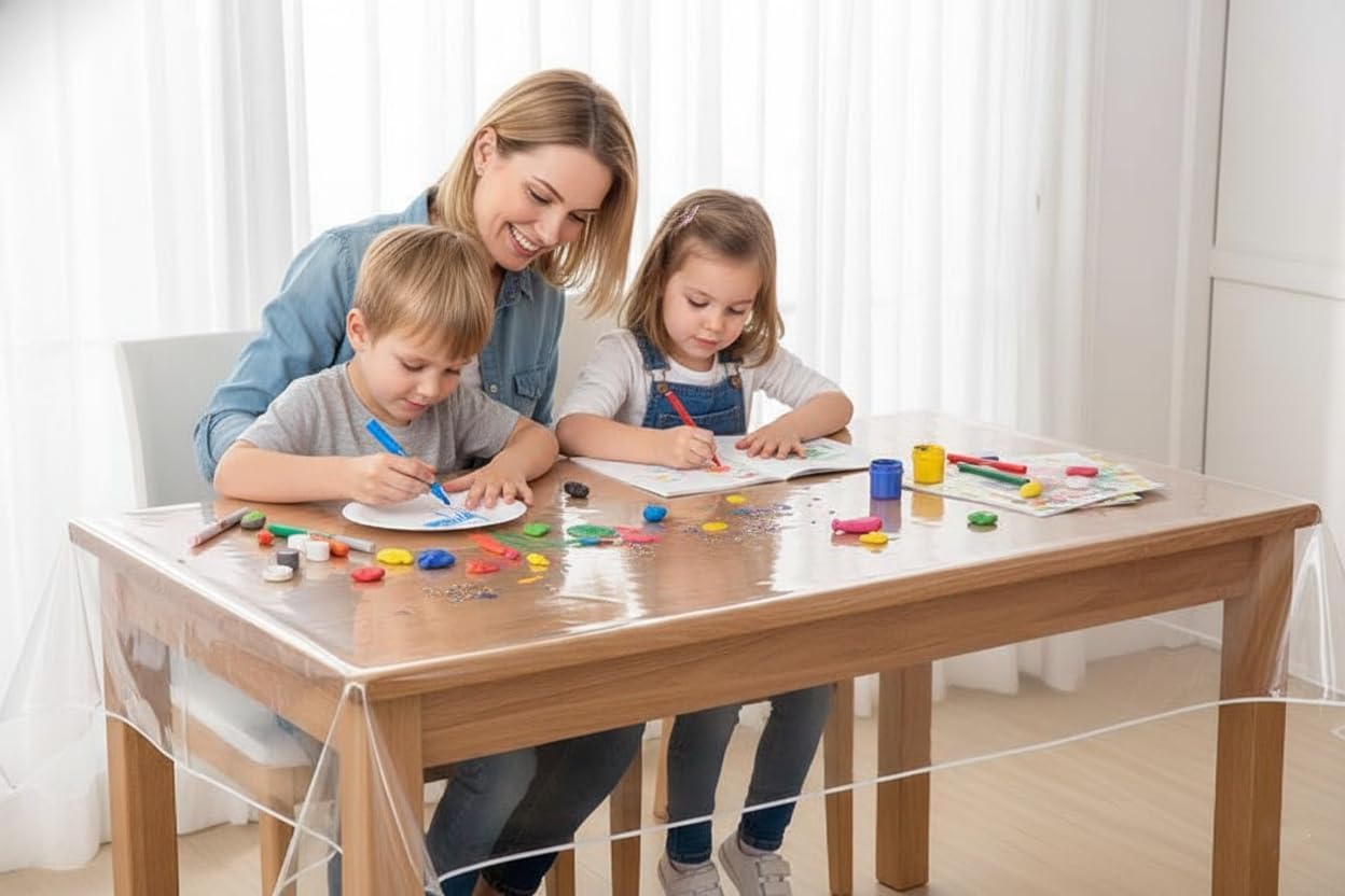 VITA PERFETTA - Nappe transparente fine - 140x240 cm - PVC protection