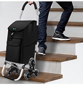 Vounot Chariot de courses avec compartiment isotherme, pliable avec 3 roues, 40 l,