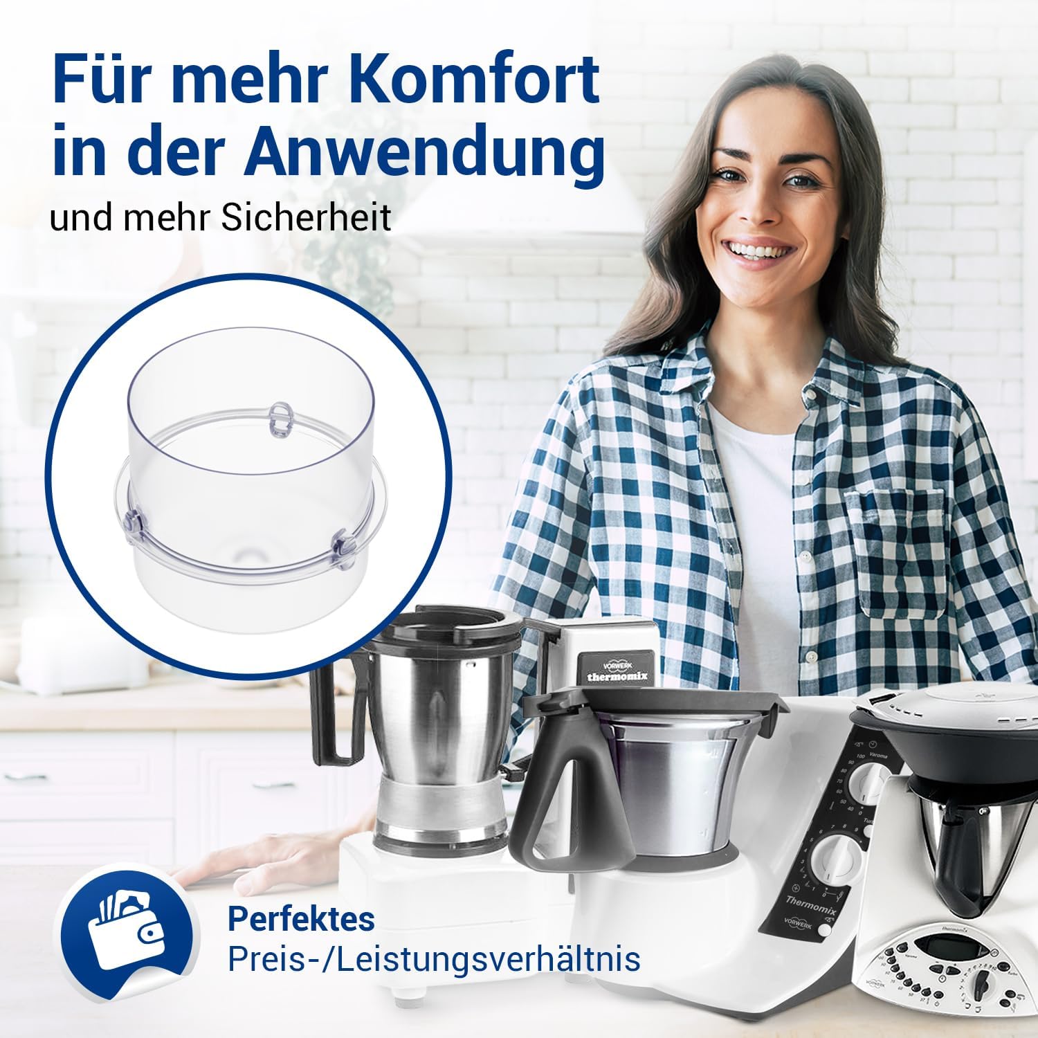 Vioks - gobelet doseur Thermomix - 100ml - plastique, TM5 TM21 TM31 TM3300